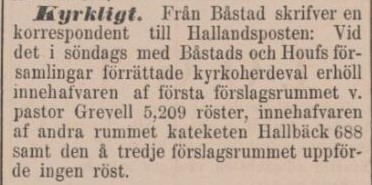 HALLANDSPOSTEN – 8 december 1886