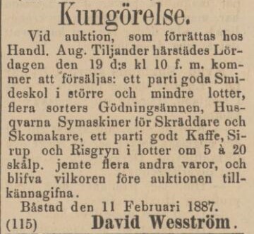 LAHOLMS NYA TIDNING – 12 februari 1887