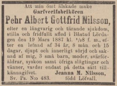 ÖRESUNDSPOSTEN – 22 mars 1887