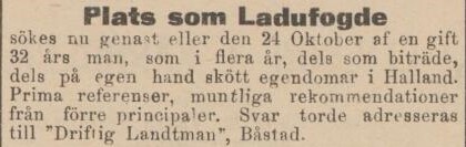 ANNONSBLAD TILL TIDSKRIFT FÖR LANDTMÄN – 7 maj 1887