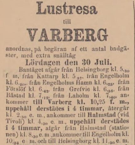 NORRA SKÅNE – 26 juli 1887