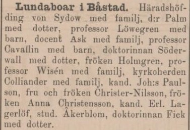 LUND – 8 augusti 1887