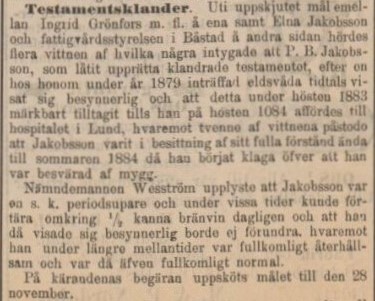 HELSINGBORGSTIDNINGEN SKÅNES ALLEHANDA – 5 november 1887 (forts.)