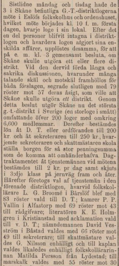 SKÅNSKA POSTEN – 31 december 1887