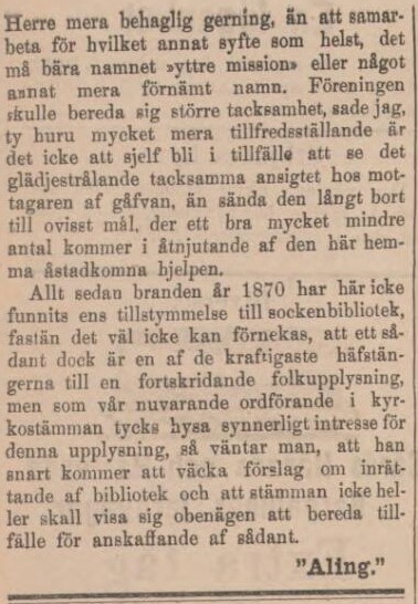 KRISTIANSTADSBLADET – 9 januari 1888 (forts.)