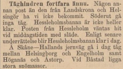 SKÅNE-HALLAND – 22 mars 1888