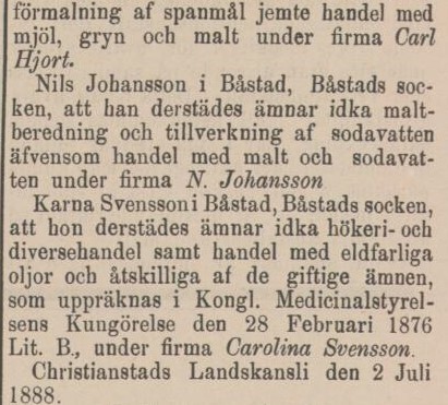 SKÅNSKA POSTEN – 5 juli 1888 (forts.)
