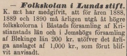 SKÅNSKA POSTEN – 3 augusti 1888