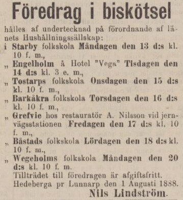 ÖRESUNDSPOSTEN – 4 augusti 1888