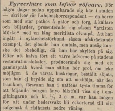 HELSINGBORGSTIDNINGEN SKÅNES ALLEHANDA – 11 augusti 1888