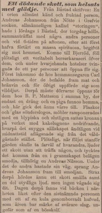 GÖTEBORGS AFTONBLAD – 5 januari 1889