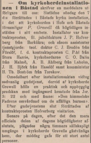 SYDSVENSKA DAGBLADET – 9 juli 1889