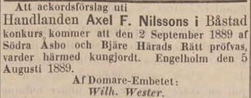 POST- OCH INRIKES TIDNINGAR – 8 augusti 1889