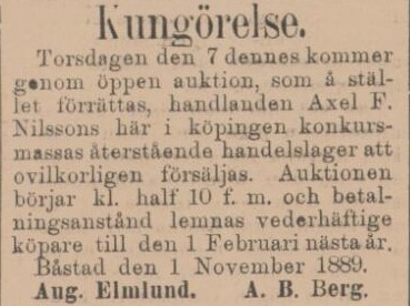 LAHOLMS NYA TIDNING – 5 november 1889