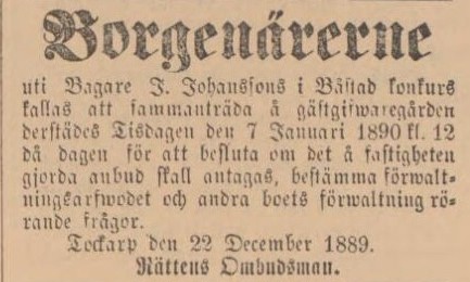 NORRA SKÅNE – 27 december 1889 (forts.)