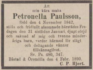 ÖRESUNDSPOSTEN – 5 februari 1890