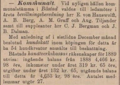 HELSINGBORGS DAGBLAD – 12 februari 1890
