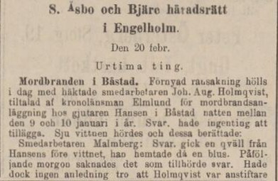 ÖRESUNDSPOSTEN – 21 februari 1890