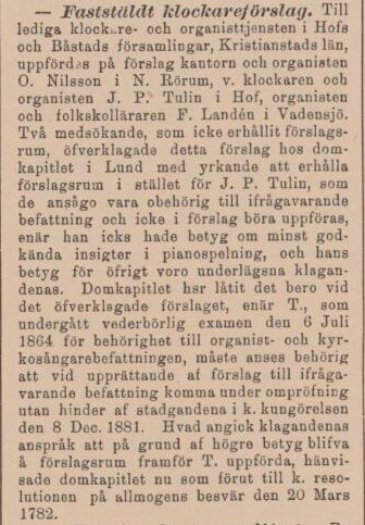 KORRESPONDENTEN – 22 mars 1890