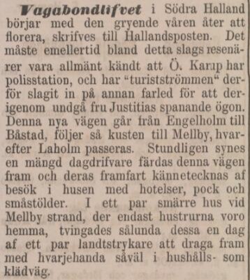HALLANDSPOSTEN – 18 april 1890