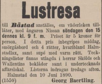 HALLANDSPOSTEN – 11 juni 1890