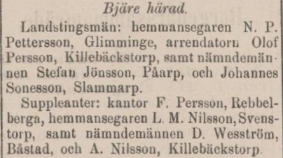 SKÅNSKA POSTEN – 3 juli 1890