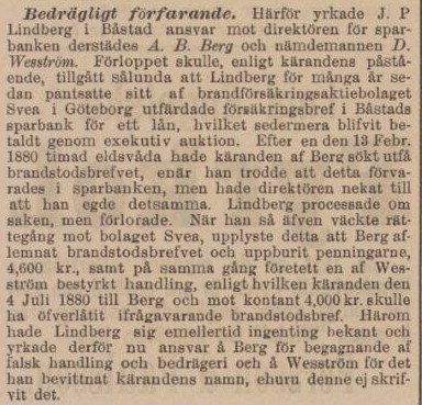 HELSINGBORGS DAGBLAD – 8 september 1890