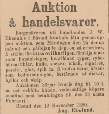 NORRA SKÅNE – 18 november 1890