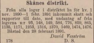 REFORMATORN – 5 mars 1891
