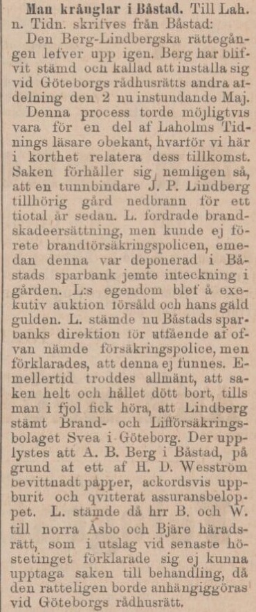 LAHOLMS NYA TIDNING – 21 april 1891