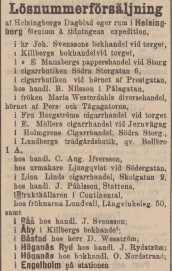HELSINGBORGS DAGBLAD – 1 maj 1891