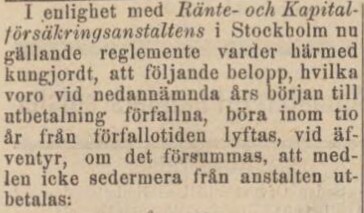 POST- OCH INRIKES TIDNINGAR – 15 maj 1891