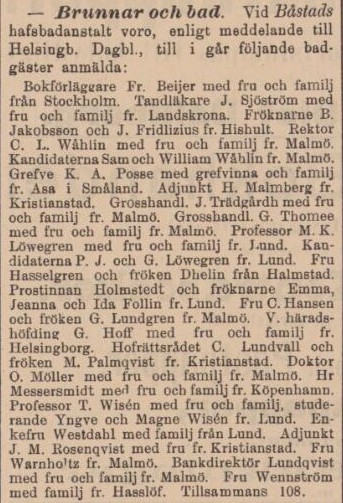 HELSINGBORGS DAGBLAD – 25 juni 1891