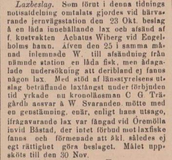 ENGELHOLMS TIDNING – 5 november 1891