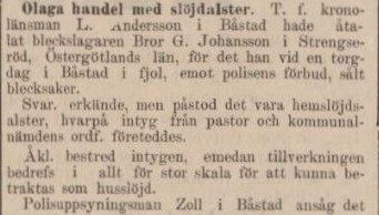 ÖRESUNDSPOSTEN – 22 januari 1892