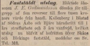 SKÅNSKA AFTONBLADET – 1 februari 1892