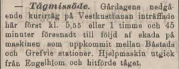 HELSINGBORGS DAGBLAD – 7 mars 1892