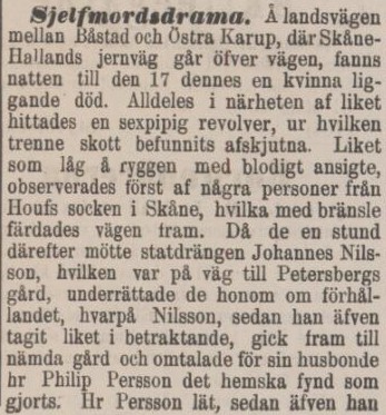 HALLANDSPOSTEN – 21 mars 1892