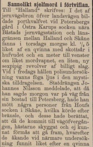 HALLAND – 22 mars 1892