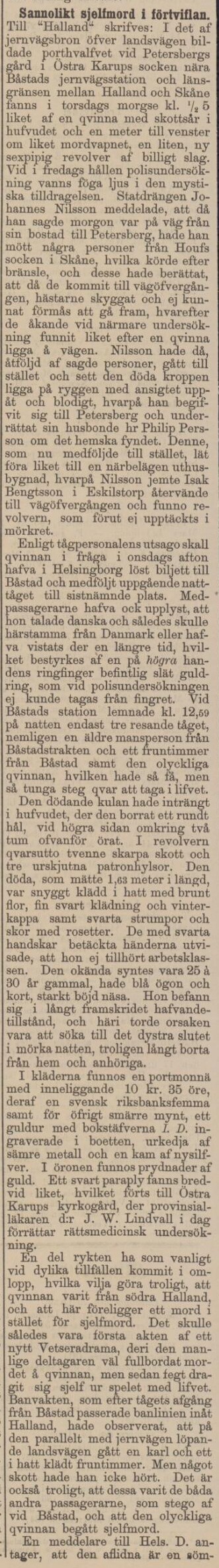HALLAND – 22 mars 1892 (forts.)