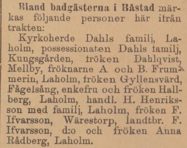 LAHOLMS NYA TIDNING – 14 juli 1892