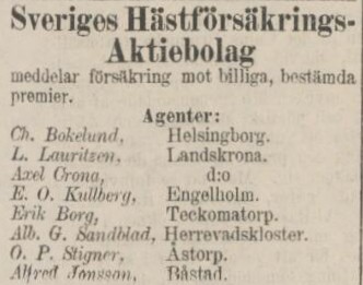 ÖRESUNDSPOSTEN – 1 mars 1893