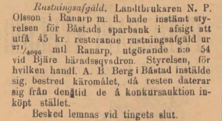 NORRA SKÅNE – 30 november 1893