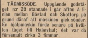SYDHALLAND – 9 mars 1894
