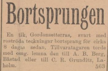 SYDHALLAND – 8 juni 1894