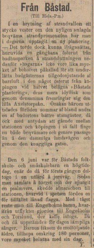 HELSINGBORGSPOSTEN SKÅNE-HALLAND – 16 juni 1894