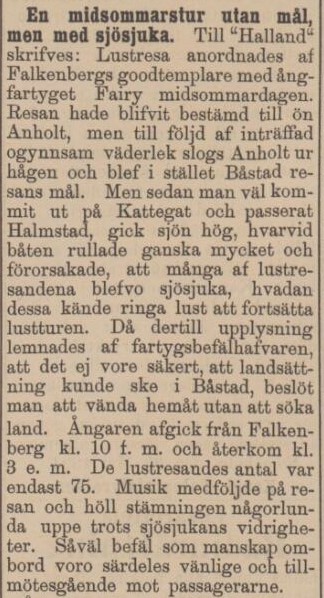 HALLAND – 26 juni 1894