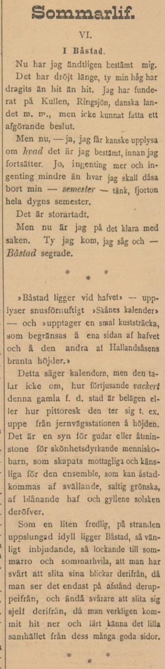 HELSINGBORGSPOSTEN SKÅNE-HALLAND – 27 juni 1894