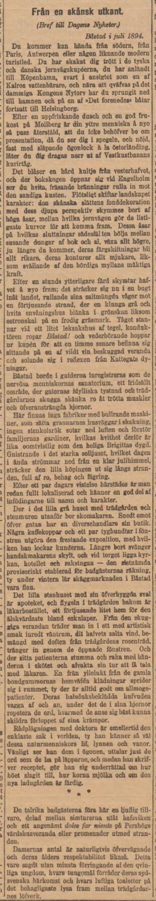 DAGENS NYHETER – 25 juli 1894