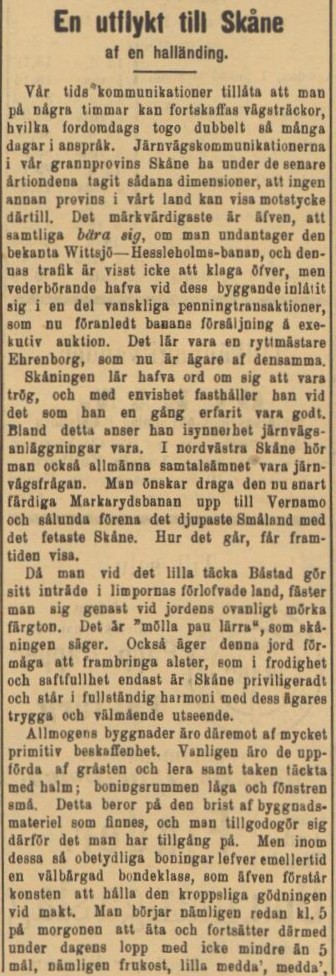 HALLANDSPOSTEN – 3 augusti 1894